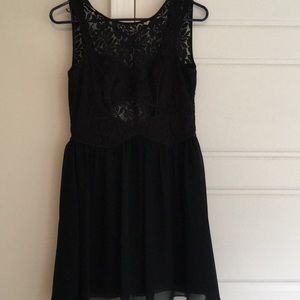 Black lace dress with cutout under lace!